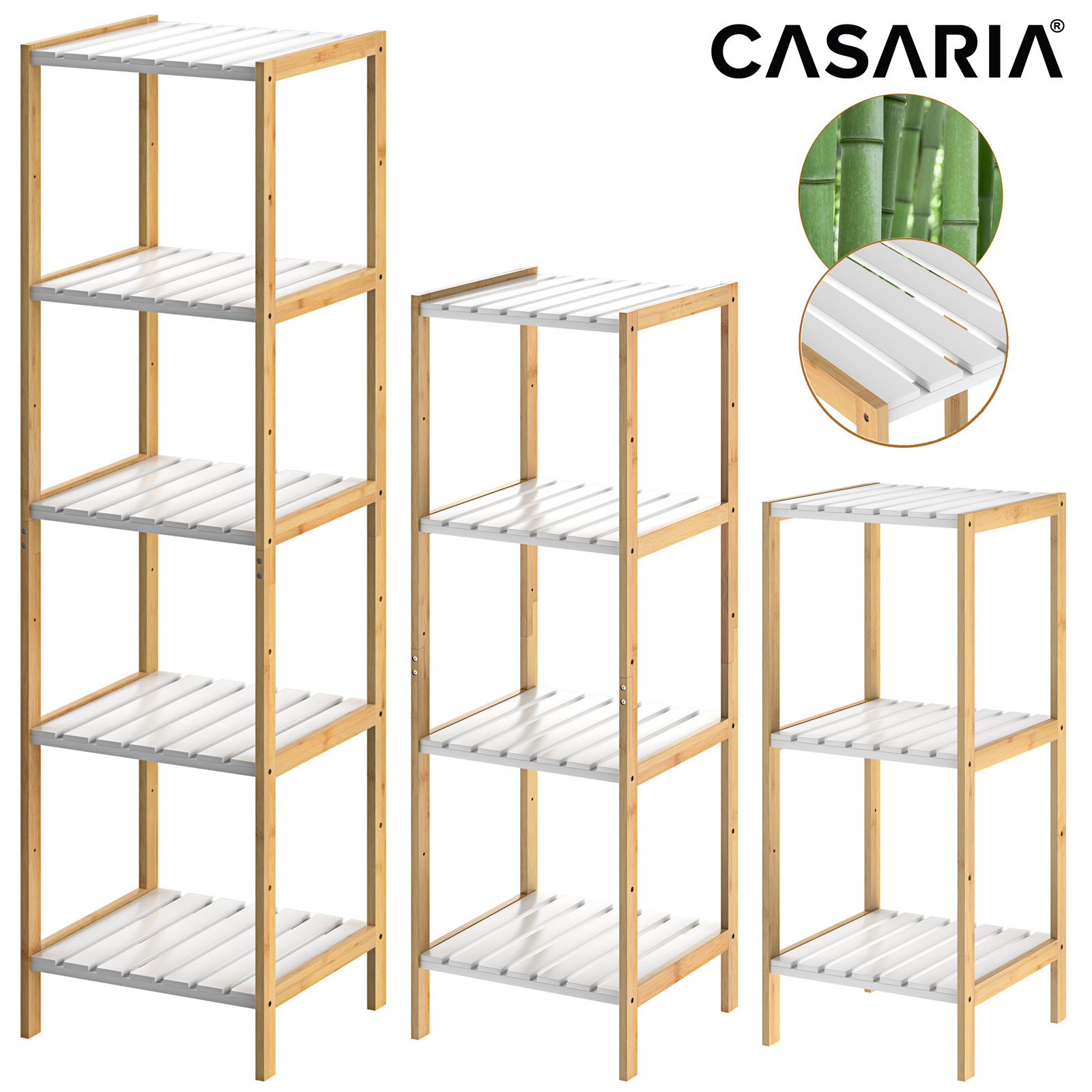 Standregal Badregal Badezimmerregal Holz Bambus Küchenregal Bambusregal